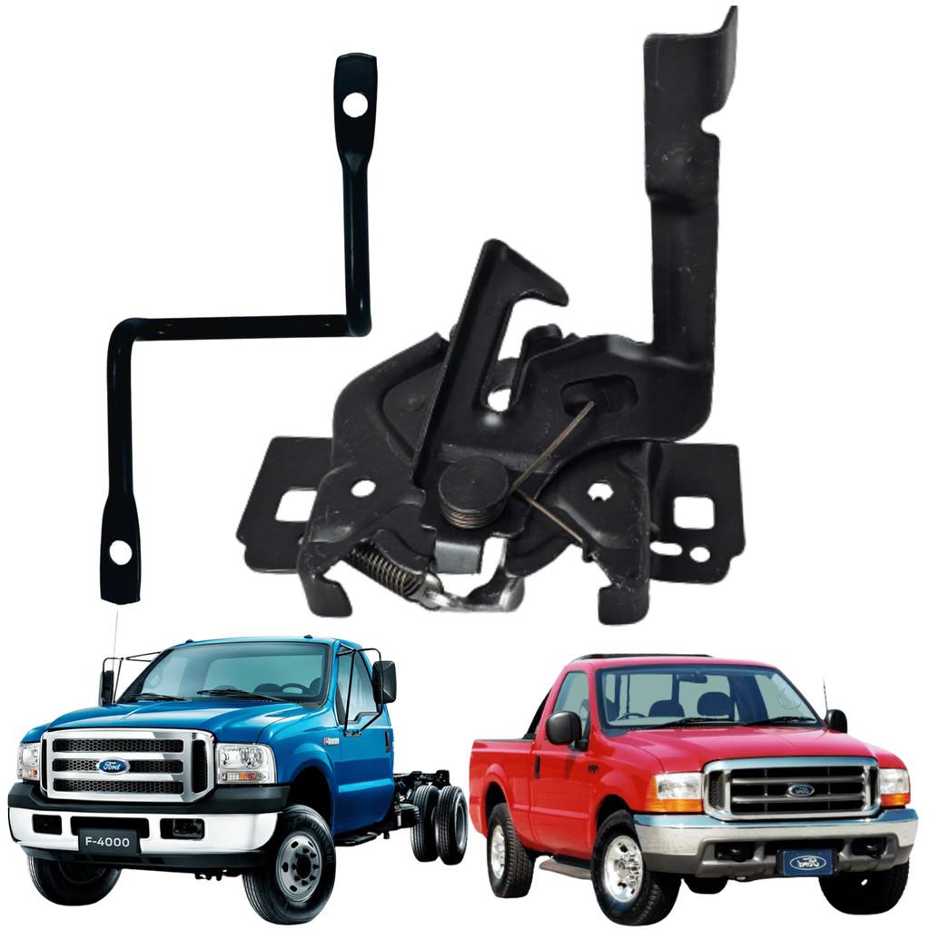 Kit Fechadura Trinco Superior E Fechadura Inferior Do Capô Para Ford F250 F4000 99 00 01 02 03 05 05 06 07 08 09 10 11