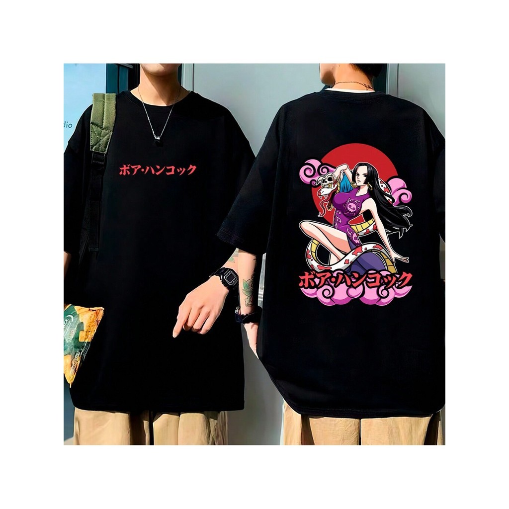 Camiseta One Piece Boa Hancock Luffy Pirata Chapeu De Palha Anime Japones Mangá Geek Camisa Blusa Unissex