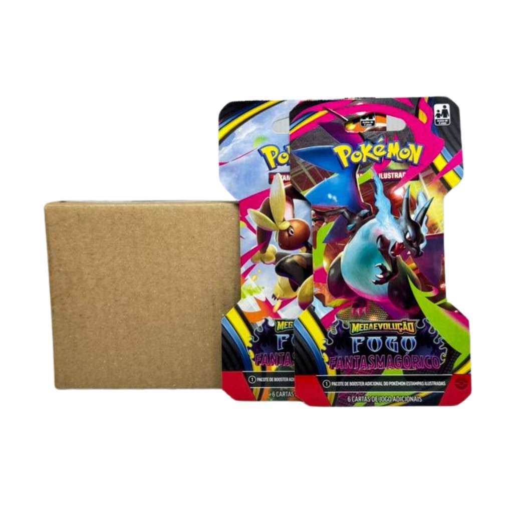 Caixa Lacrada 24 Booster Pokémon Fogo Fantasmagórico Copag