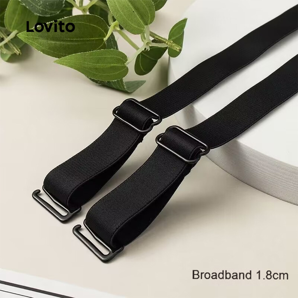 Lovito Acessórios de Lingerie Sem Costura Antiderrapantes para Todas As Estações para mulheres LCS25A196