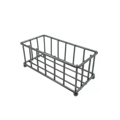 Bandeja Decorativa Retangular de Ferro - Prata - 14x7x5,8cm - 1 unidade - Rizzo