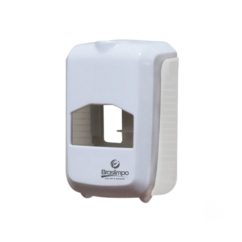 Dispenser Coletor de Absorvente Branco Cristal Elisa Plus com Logo Braslimpo em Oferta na Shopee