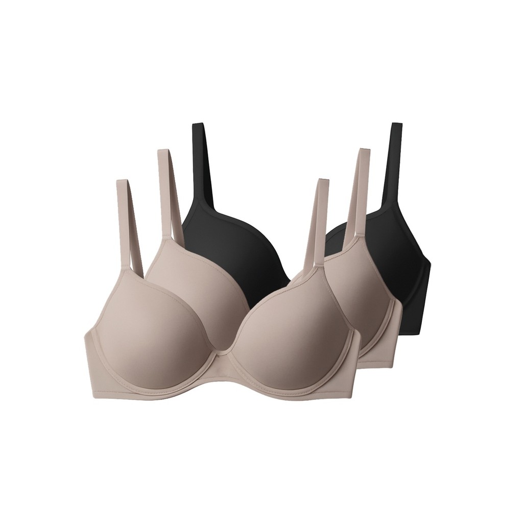 Kit com 3 Sutiãs com Aro e Bojo Liz 51809 Taça B Colorido