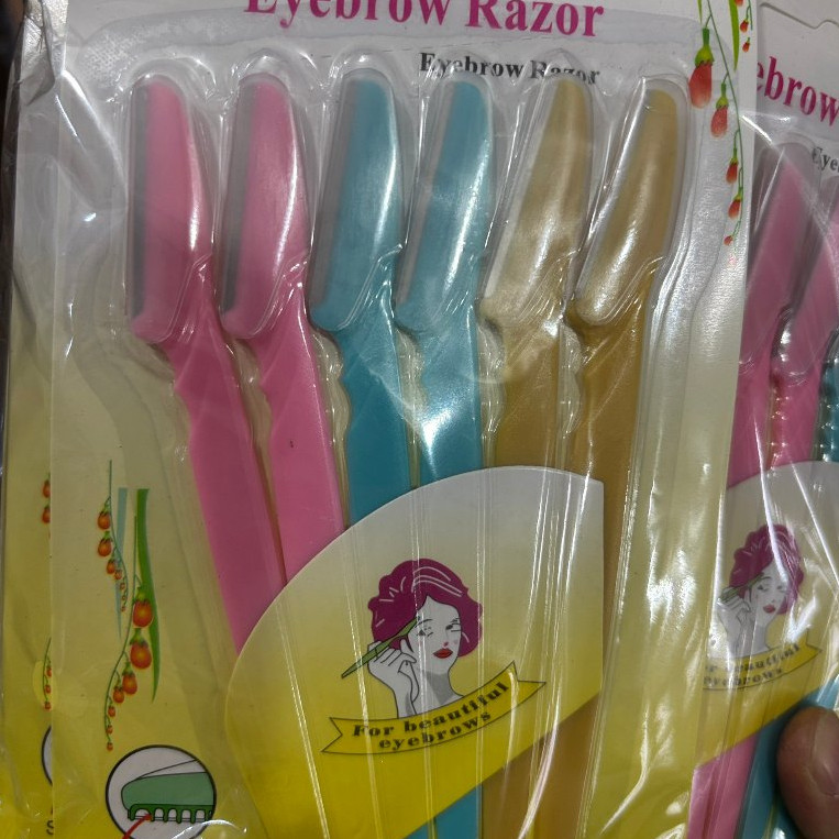 Kit 6 Ate 36 Lâmina Sobrancelha e Rosto Navalha Depilação