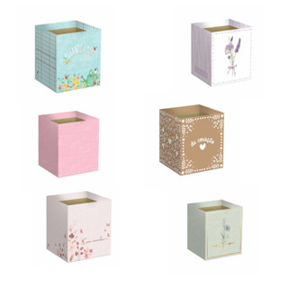 Cachepot Quadrado Pote 11 - 5 unidades - Decorado/ Estampado para flores e presentes em Oferta na Shopee