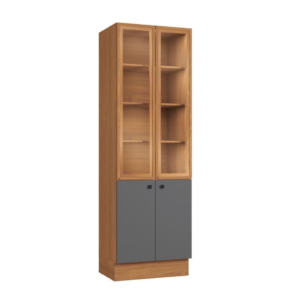 Cristaleira Kappesberg Pixel 4 Portas Canela/cinza Sagrado 70cm em Oferta na Shopee