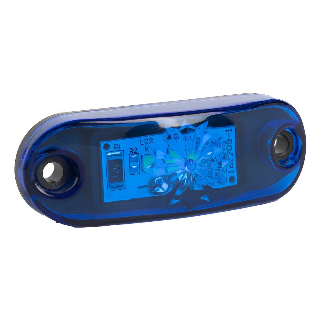 Sinaleira Luz 12v 24v Led Smd Azul Carro Moto Caminhão Van - Fio Negativo E Positivo - Azul - Azul em Oferta na Shopee