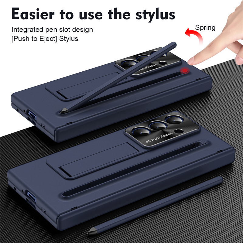 Com Caneta De Toque Capa Para Samsung Galaxy Z Fold 7 6 Caso Dobradiça Armadura 