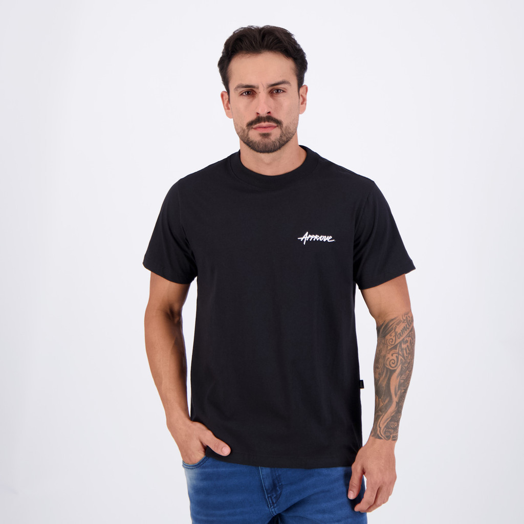 Camiseta Approve Core Basic Preta em Oferta na Shopee