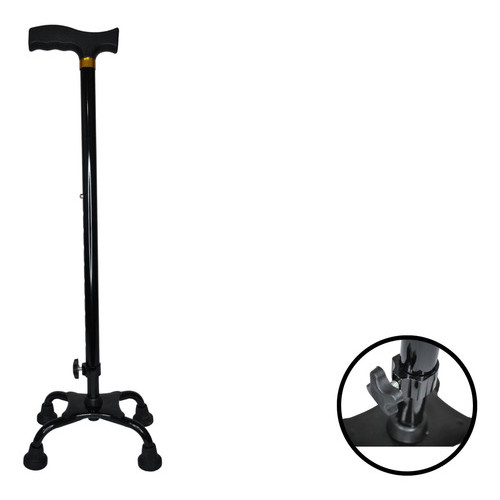 Bengala Regulável 4 Pontas Idoso Suporta Até 90kg Supermedy