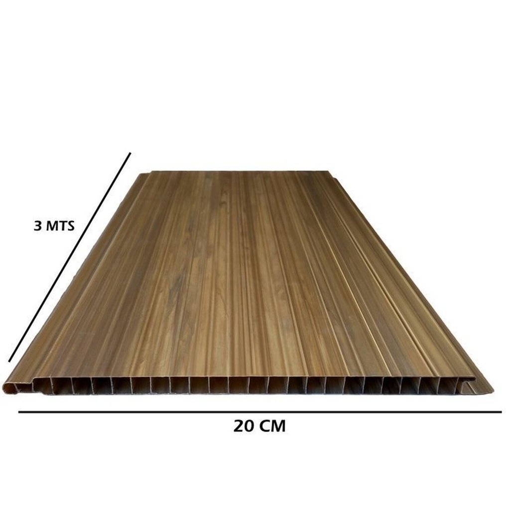 Detalhes do Kit 60M² Forro de PVC 10mmX20cmX3m   Imbuia