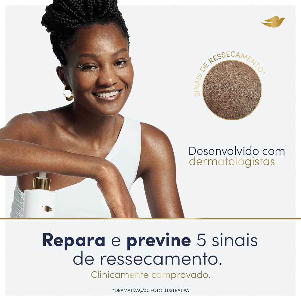 Detalhes do Dove Sérum Hidratante Corporal Hialurônico Dermo Renovador Pele Seca e Extra Seca 380ml