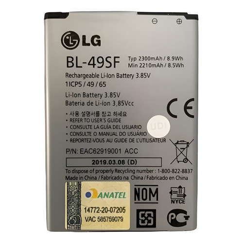 Flex Carga Bateria Bl-49sf P/ LG G4 Beat H736 Nova Garantia