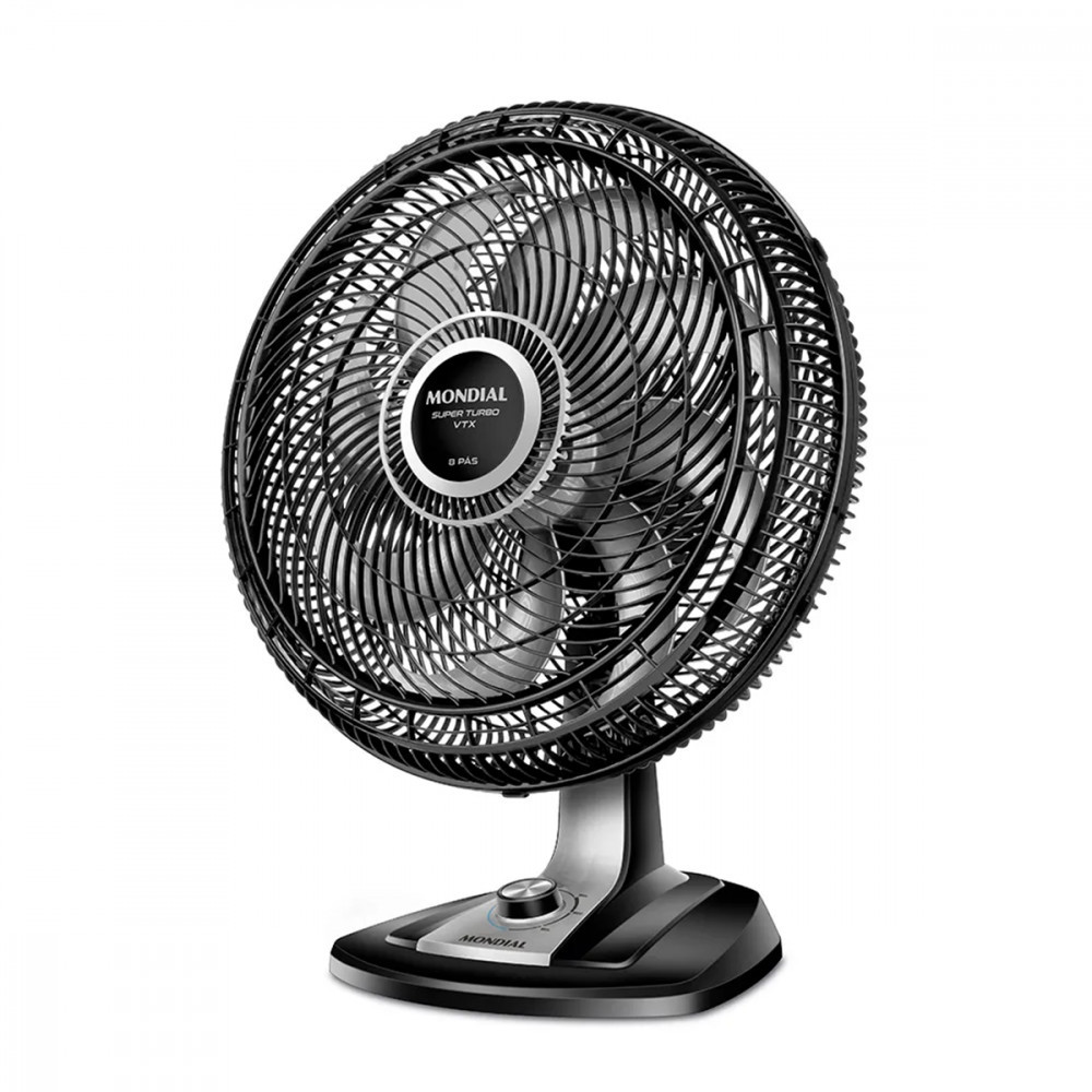 Ventilador 50cm Super Turbo 8 Pás, Mondial, Preto/Prata, 150W, 127V
