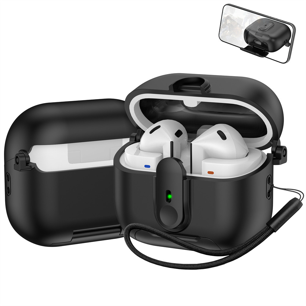 Com Suporte Para Celular , Capa Samsung Galaxy Buds3 Pro Buds 3 FE Chaveiro À Prova De Choque Fivela De Bloqueio De Segu