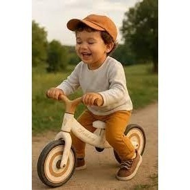 Bicicleta Infantil Bike Carrinho Andador Marrom Aprender Andar Criança Brinquedo Presente Menino