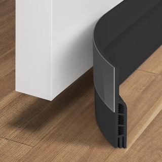 1m Fita Veda Porta 5cm De Altura Preto 2 Unidades