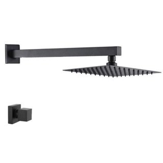 Chuveiro Ducha Quadrado Slim Preto + Acabamento para Registro Padrão Deca em Oferta na Shopee