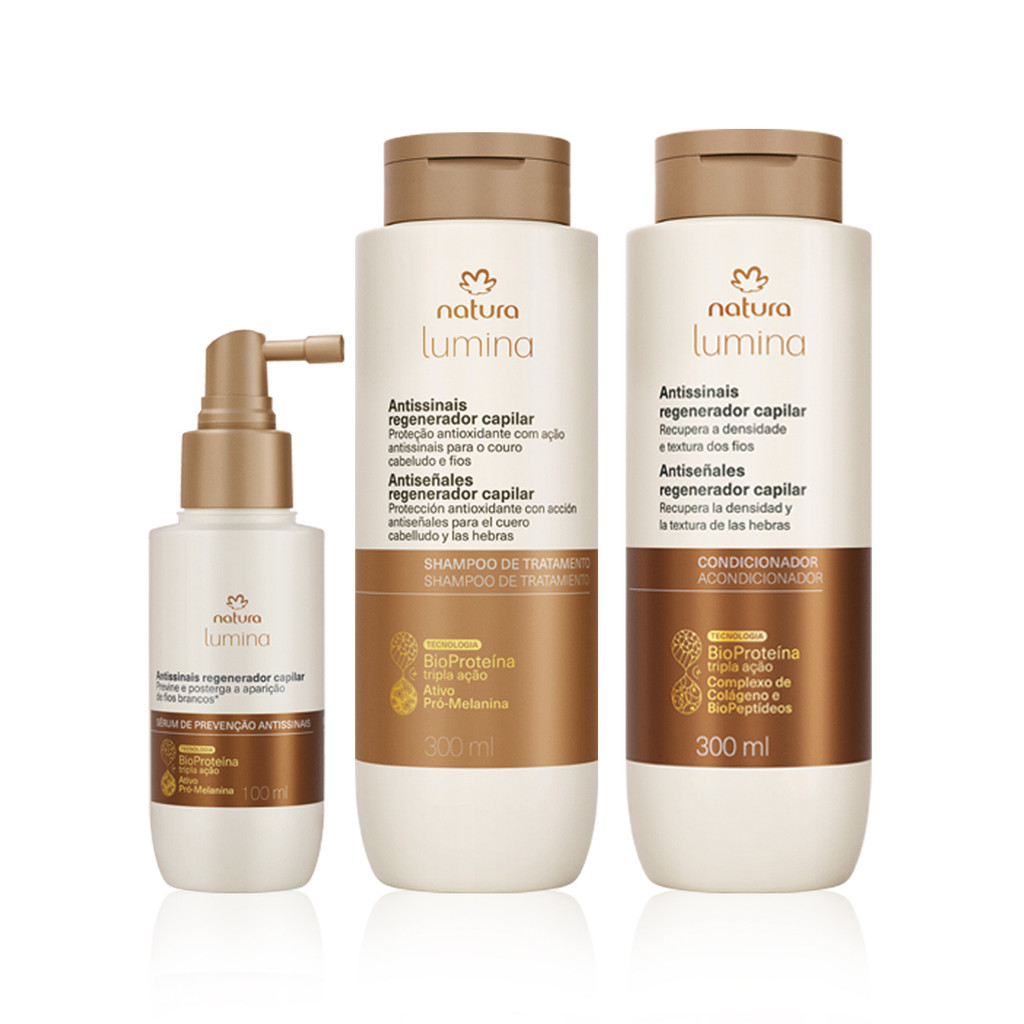 Kit Lumina Antissinais Regenerador Capilar (3 produtos)