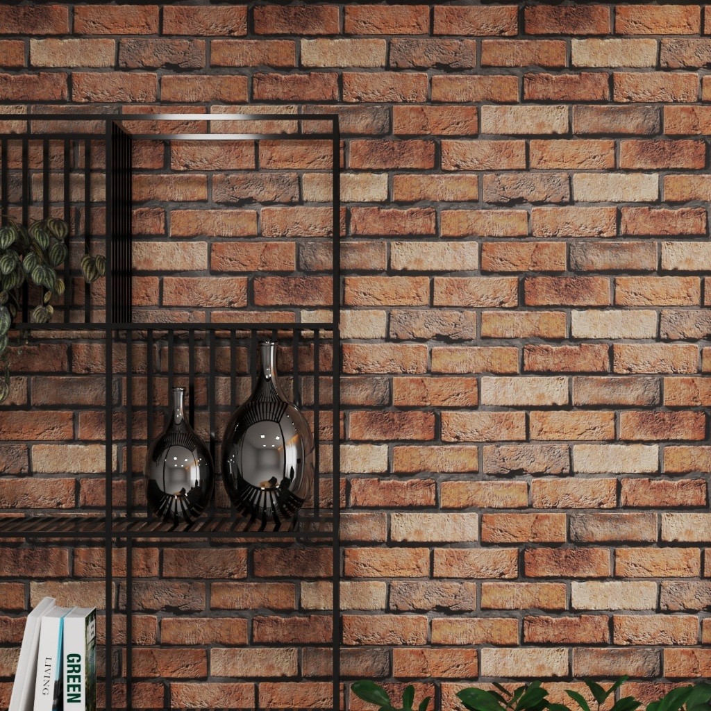 Papel de Parede Premium tijolos Autoadesivo Lavável Tijolinho Rústico Sala Quarto - ENVIO IMEDIATO em Oferta na Shopee