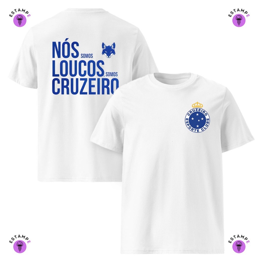 Camisa Camiseta Masculina Feminina Adulto Nós Somos Cruzeiro Raposa Time Futebol Blusa 100% Algodão Premium Unissex