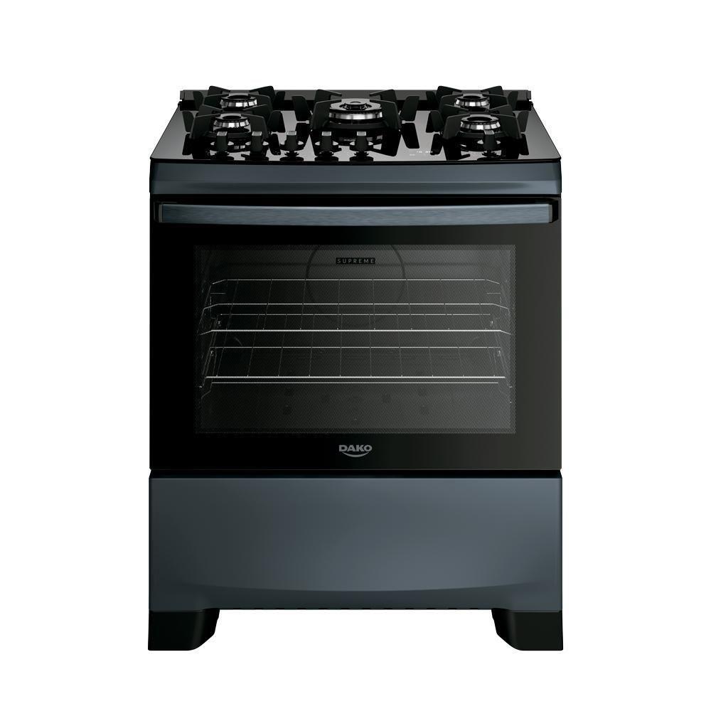 Fogão 5 Bocas Dako Supreme Timer Digital Titânio Bivolt em Oferta na Shopee