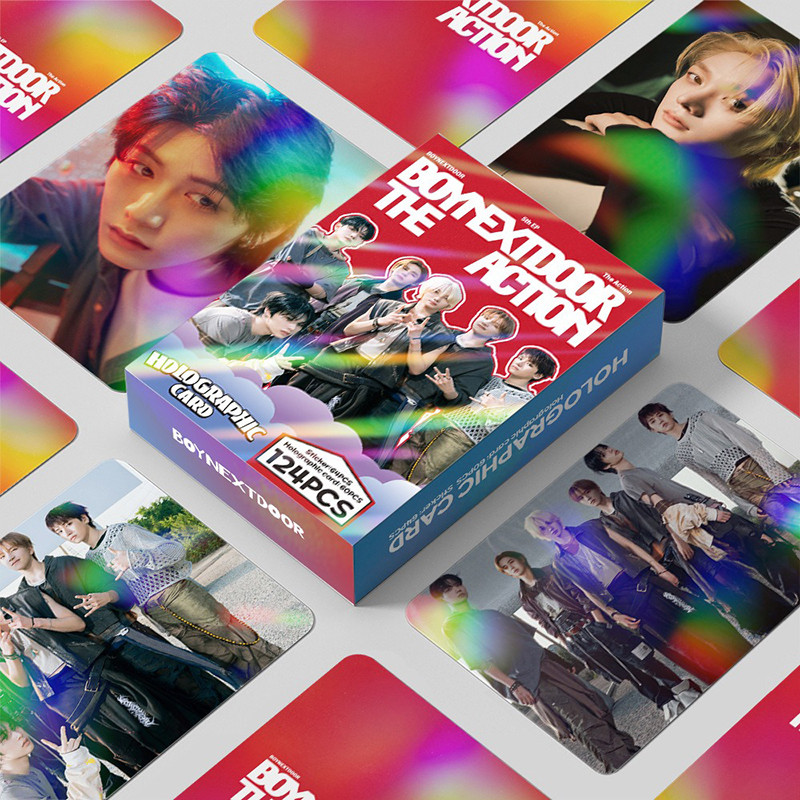 124 Pçs/Caixa BOYNEXTDOOR Photocards A Ação Holográfica LOMO Cartão KPOP Holográfico Coleção De Adesivos