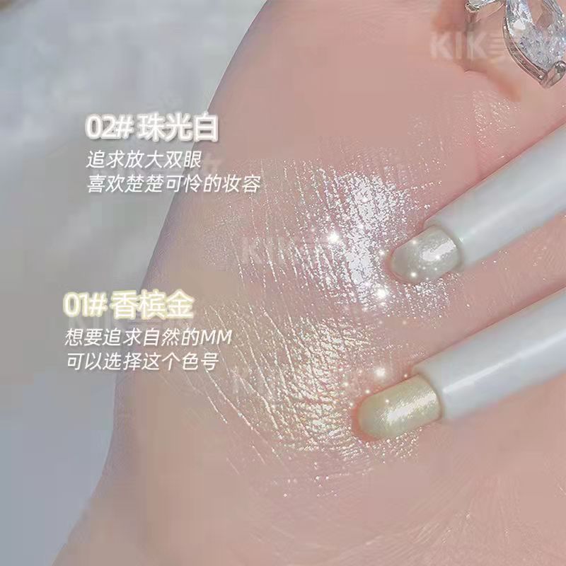 Pensmith Pearlescent Flashing Deitado Silkworm Pen Marcador Feminino Iluminando Dois em Um Deitado Cicada Pen Down to Ey