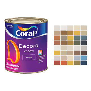 Tinta Decora Matte Fosco Parede E Tetos Coral 800ml - Cores 2025 em Oferta na Shopee