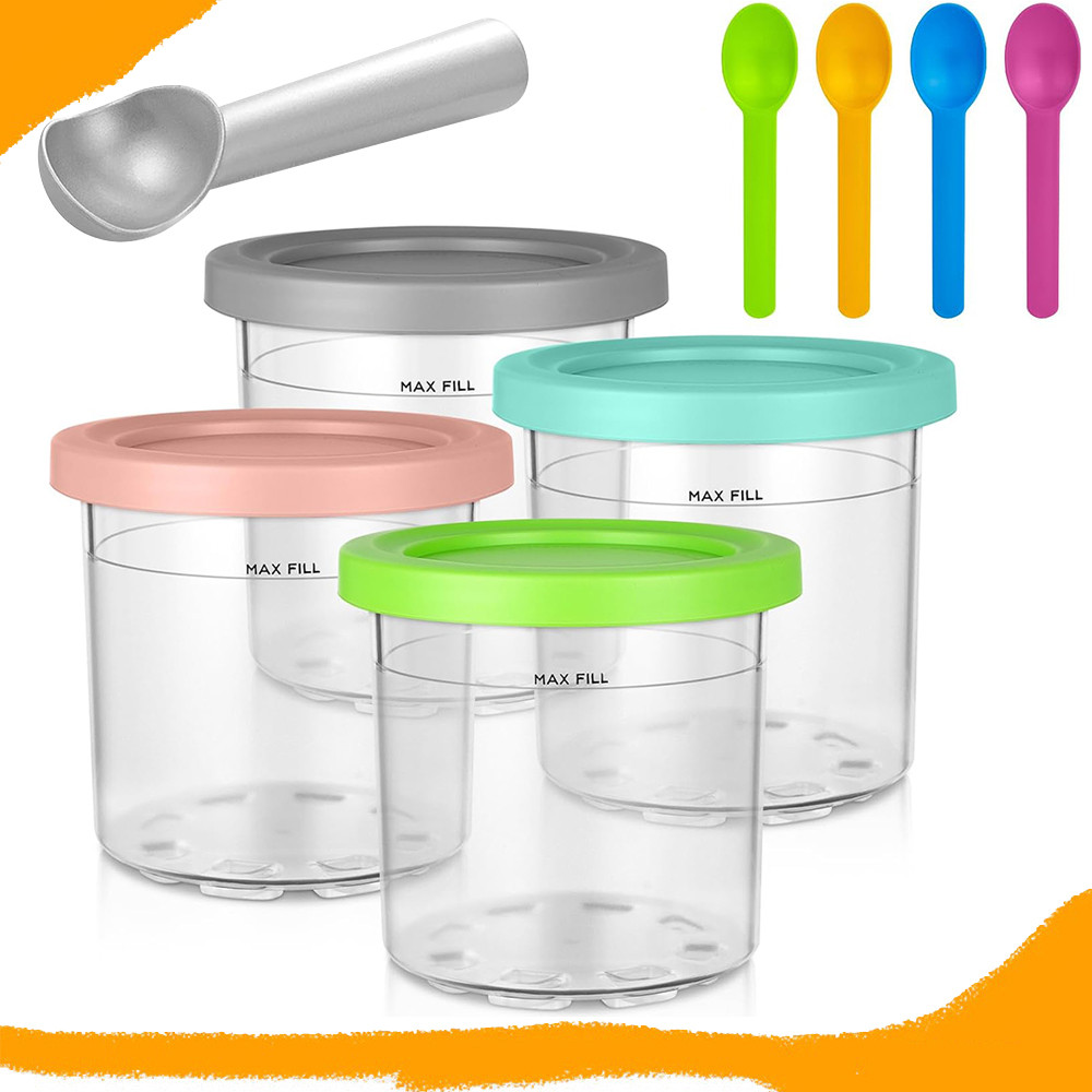 Kit 9 Pote   Creami, Pote   Creami NC299AM & NC300S, Copos de Sorvete, Para Preparação de Refeições, Creme em Oferta na Shopee