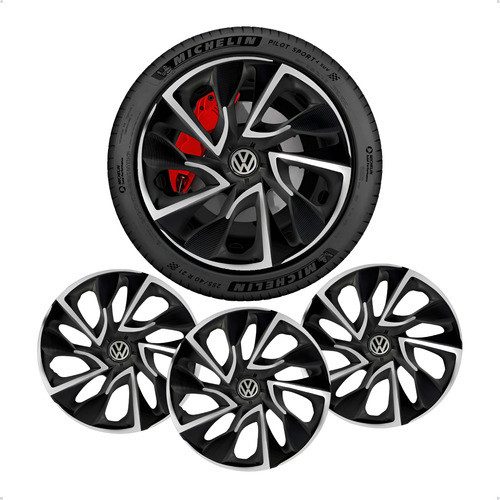 Kit 4 Carlota Reforçada Aro 14 Vw Gol G1 G2 G3 G4 G5 Ds4