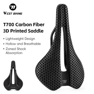 WEST BIKING Selim de bicicleta impresso em 3D, assento ultraleve para bicicleta, almofada de assento para bicicleta de c