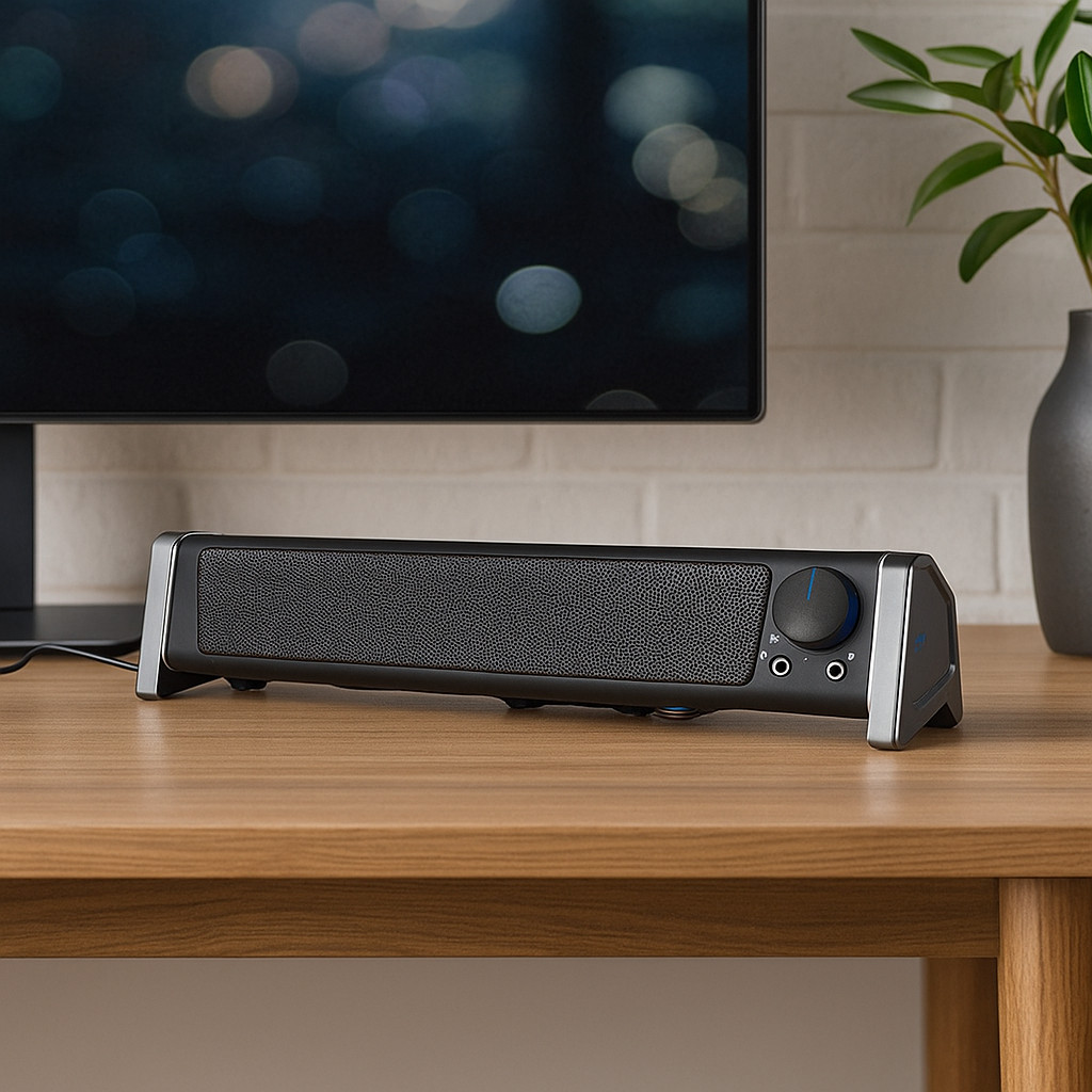 Sound Bar USB Para PC E Notebook 10W RMS Com RGB E Entrada AUX 3,5mm Caixa de Som em Oferta na Shopee