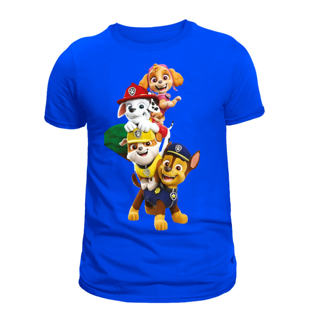 Tshirt Camiseta, Camisa - infantil Patrulha Canina Diversas Estampas Blusa unissex 100% Algodão 30.1 - ENVIO RAPIDO Prem
