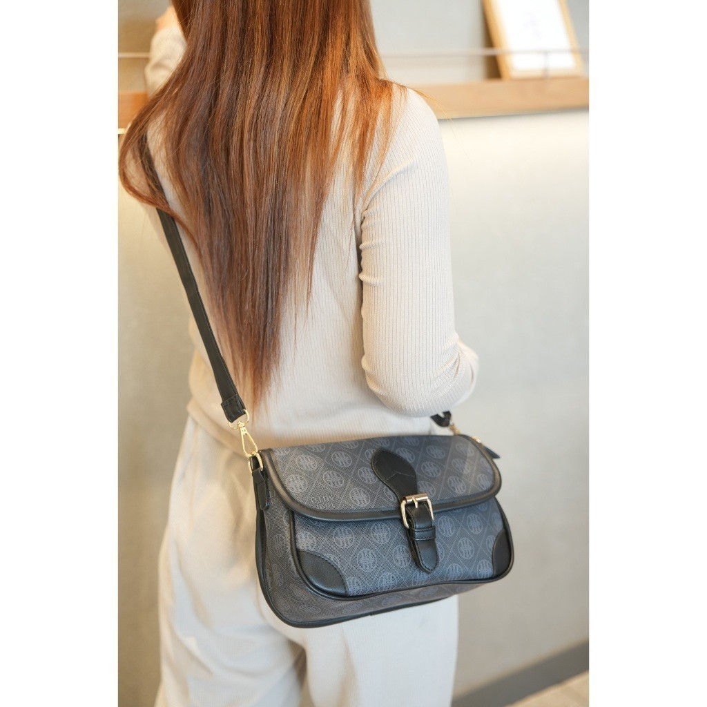 Bolsa Média Tiracolo Feminina Com Alça Lateral Transversal De Ombro De Couro PU TM9107 JZ