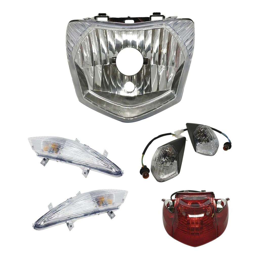 4 Piscas Dianteiro Traseiro Farol Lente Shineray Jet 49cc 50cc 125cc 2013 2014 2015 2016 2017 2018 2019