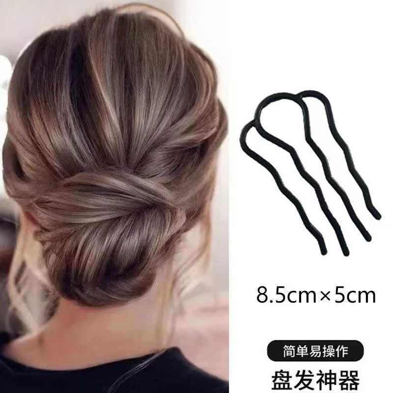 Pente De Inserção De Cabelo Feminino De Bun Em Forma De Onda Metálica Forqui em Oferta na Shopee