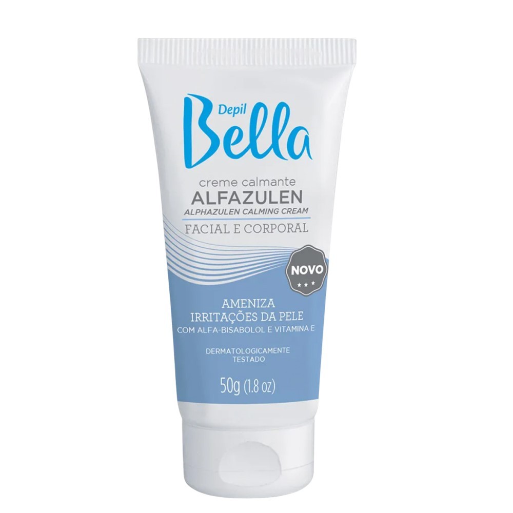 Creme Calmante Pós Depilação Alfazulen Facial e Corporal Depil Bella 50g