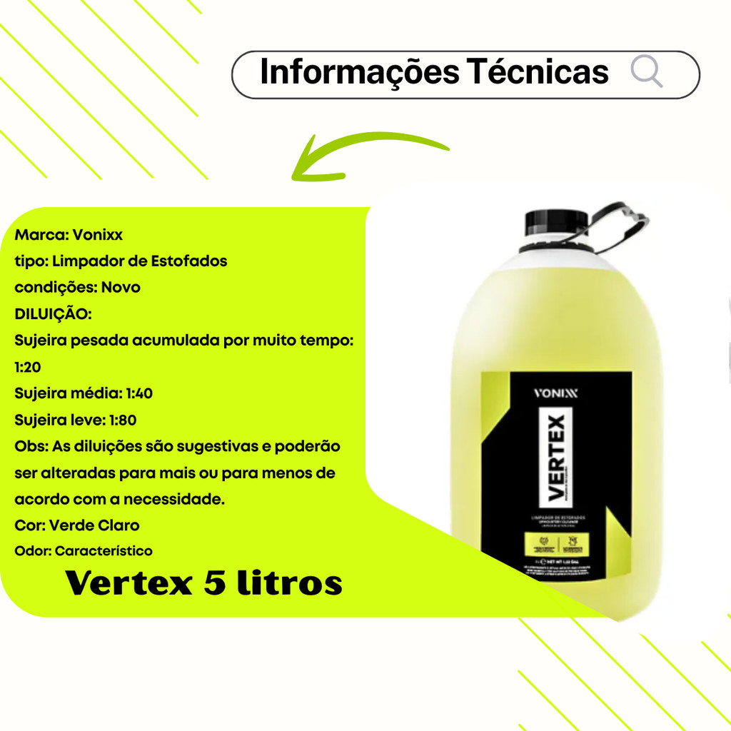 Vonixx Vertex 5L Limpeza Profunda de Estofados Automotivos e Casa — imagem 2 de 2