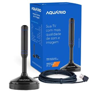 Antena Digital 4 Em 1 VHF/UHF-FM-HDTV DTV-100 Aquário Com Cabo 2.5m Preto. em Oferta na Shopee
