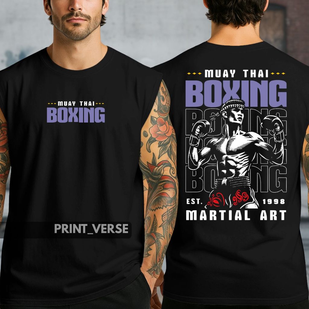 Camiseta Regata Artes Marciais Boxing Muay Thai Oversized Luta Esporte Martial Art Cavada
