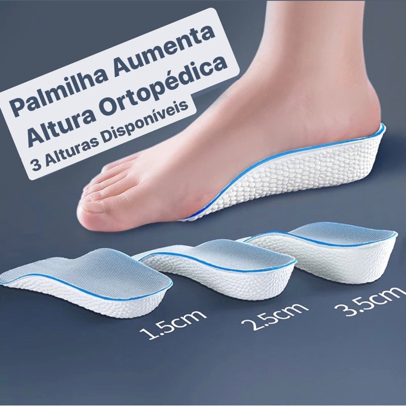 Palmilha Ortopédica Para Aumento Da Altura Calcanhar Par Confortável.-ATACADAO- em Oferta na Shopee