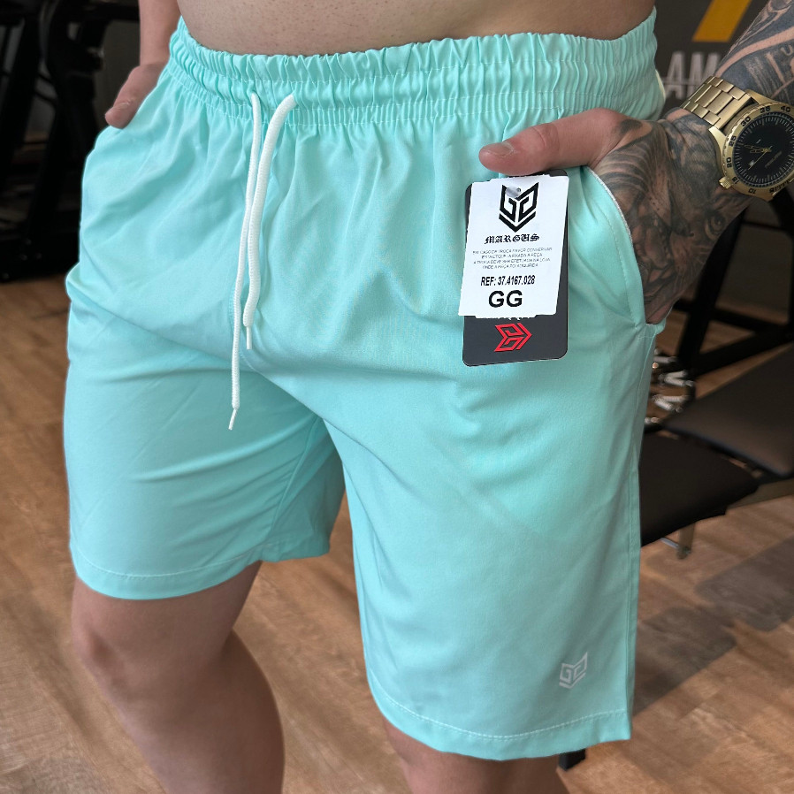 Shorts Com Elastano Masculino Bermuda Basico Academia Corridas Caminhada Treino Margus