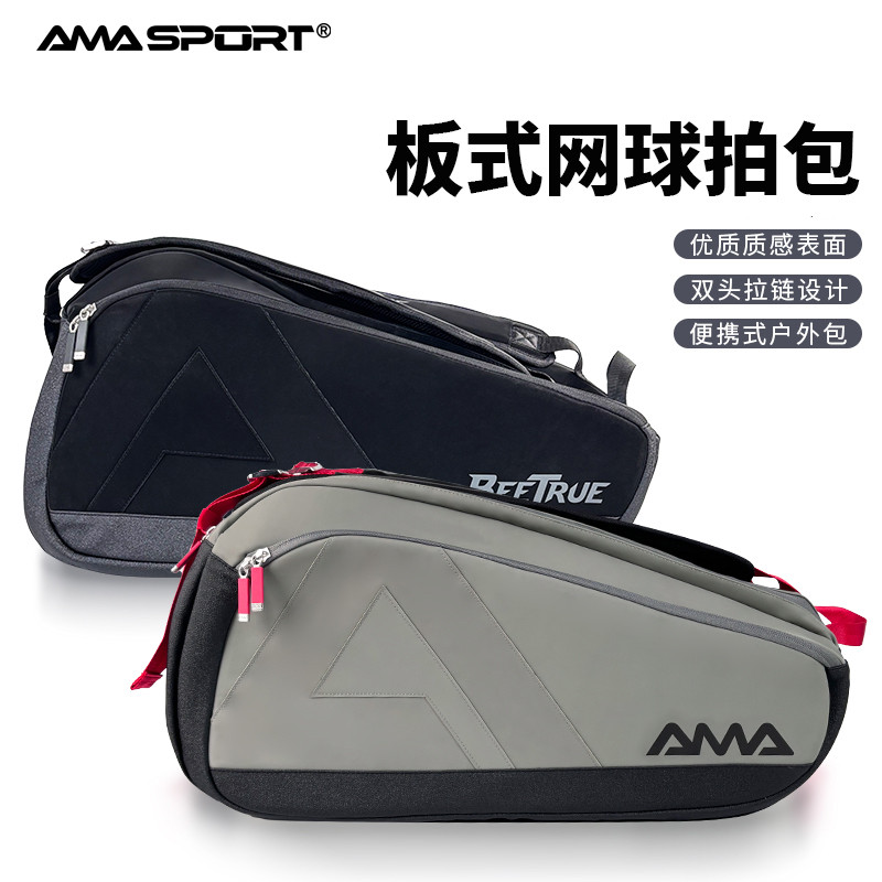 Novo estilo placa estilo raquete de tênis saco padel grande capacidade mochila praia tênis bolsa