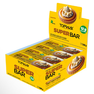 Barra de proteína super bar banoffe 12g de proteína topway display com 12 unidades de 45g em Oferta na Shopee