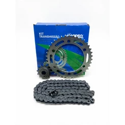 KIT RELAÇÃO TRANSMISSÃO COBREQ PARA HONDA XRE300 09 A 23 CORRENTE SEM RETENTOR