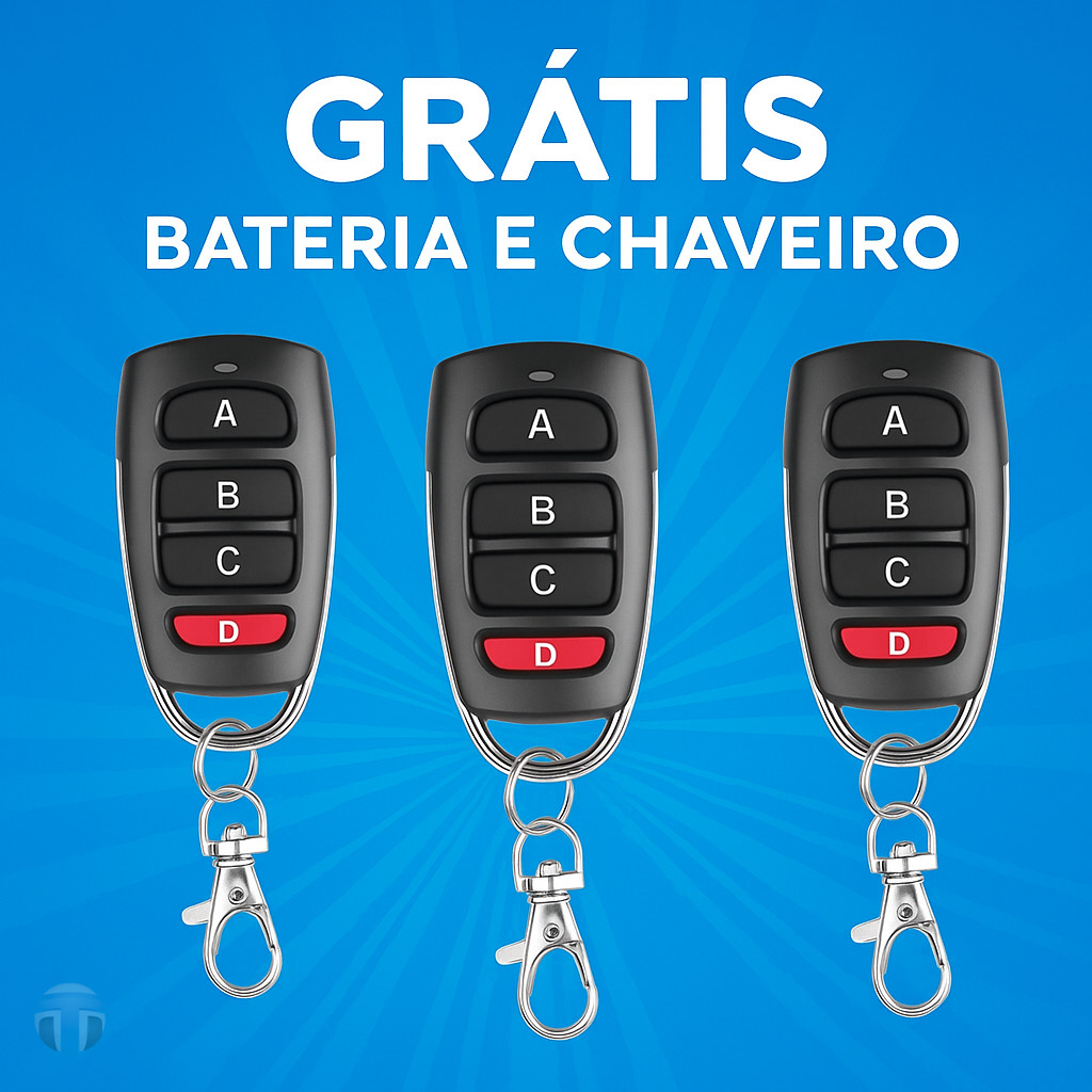 Controle Portão Eletrônico 433MHz Bateria Inclusa  Pronto para Uso  PPA Garen IPEC JFL em Oferta na Shopee