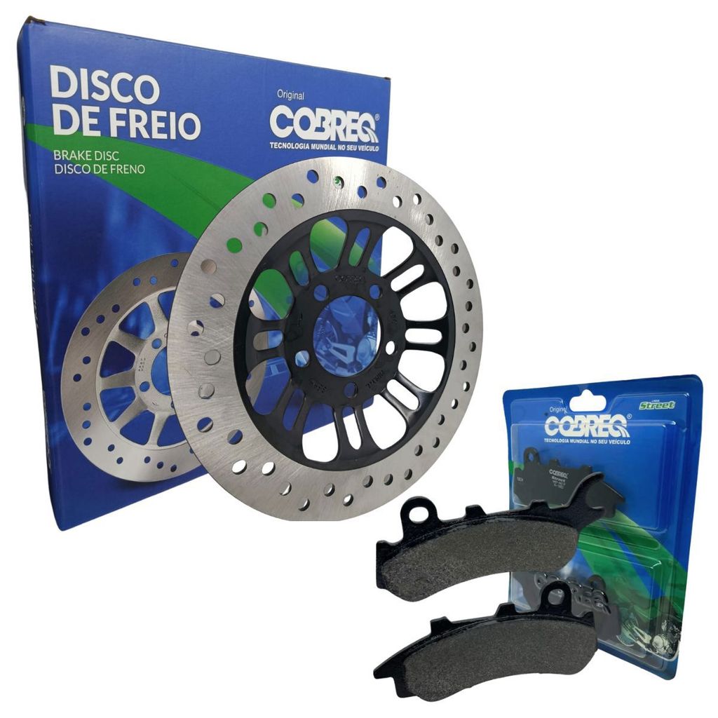 Disco De Freio e Pastilha Cobreq Honda TITAN Fan 160 2018/2024 Original cobreq em Oferta na Shopee
