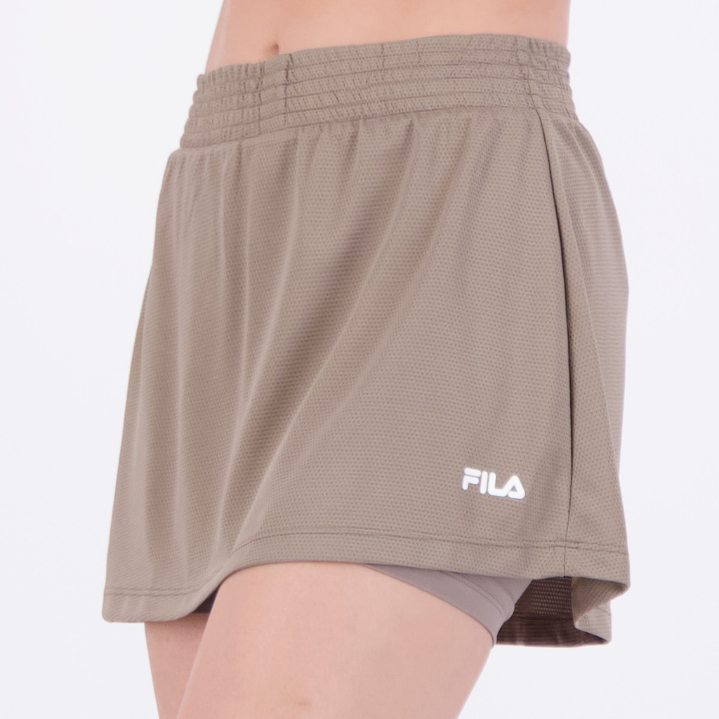 Shorts Saia Fila Flow III Feminina Marrom em Oferta na Shopee