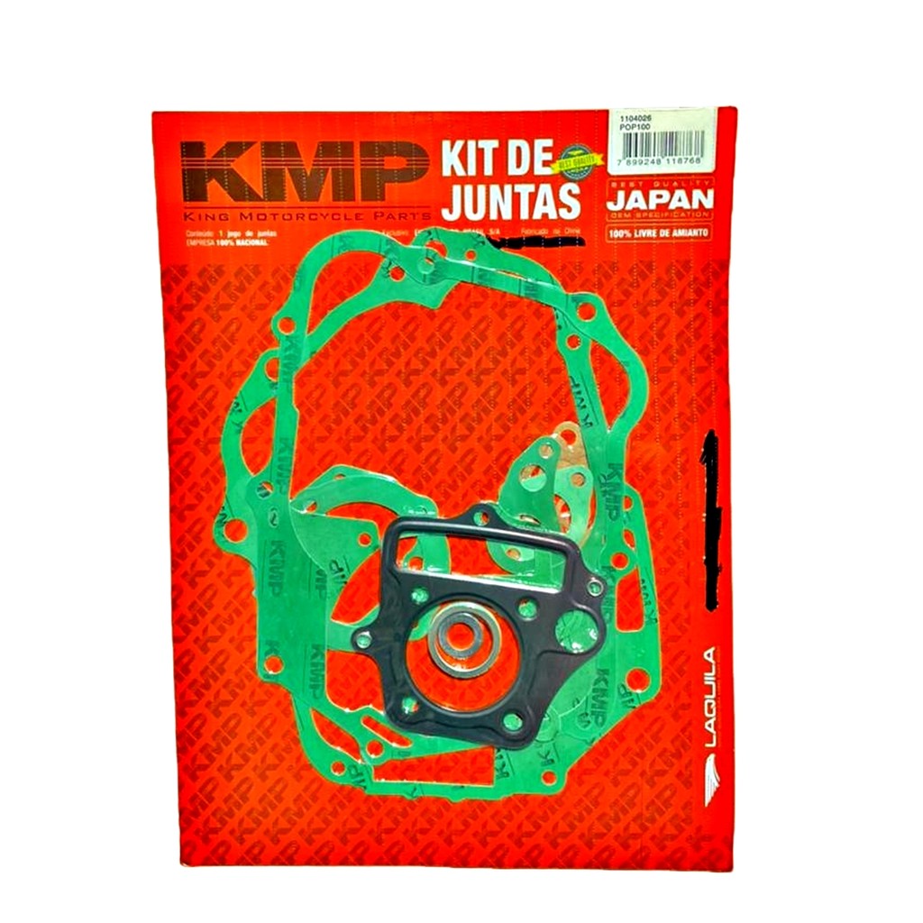 JOGO DE JUNTAS COMPLETO KMP HONDA POP 100 em Oferta na Shopee